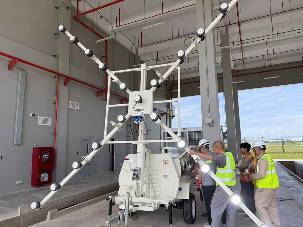 拖車式移動照明車 機場跑道關閉預警標志燈塔4TN4000B